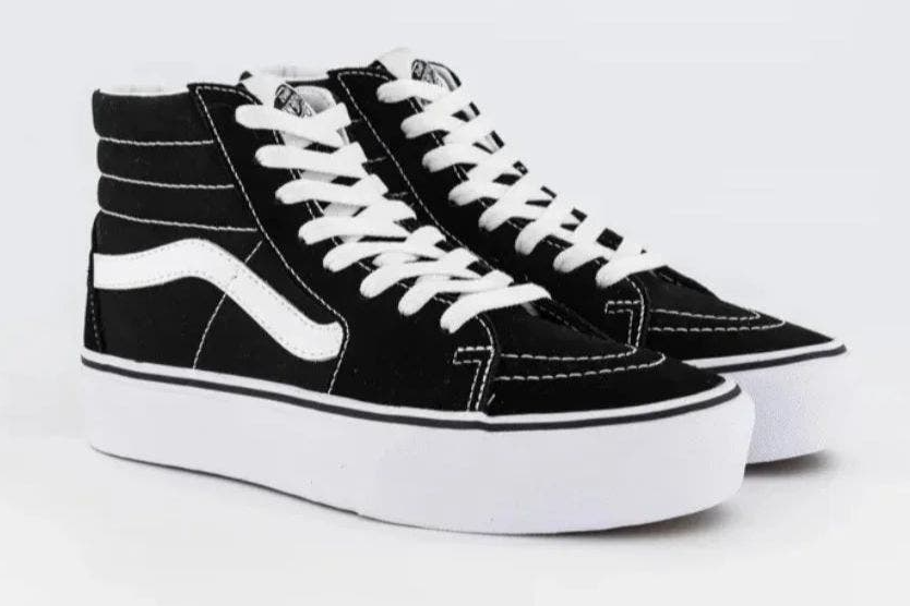 Vans SK8-Hi High Top Platform 2.0 Sneakers Shoes in Black/True White
