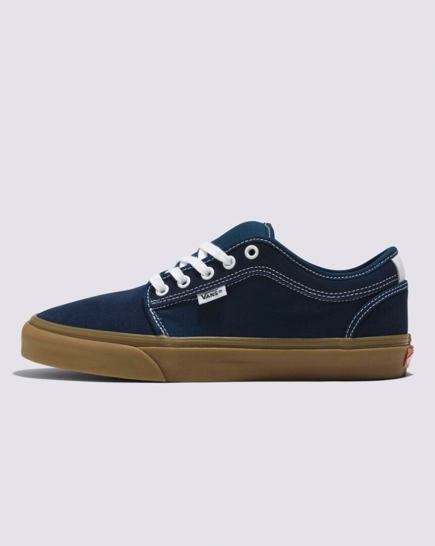Vans Skate Chukka Low Lace Up Shoes in Dress Blues/Gum