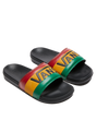 Vans La Costa Slide On Slides Flip Flops Bob Marley Reggae - Rasta Black