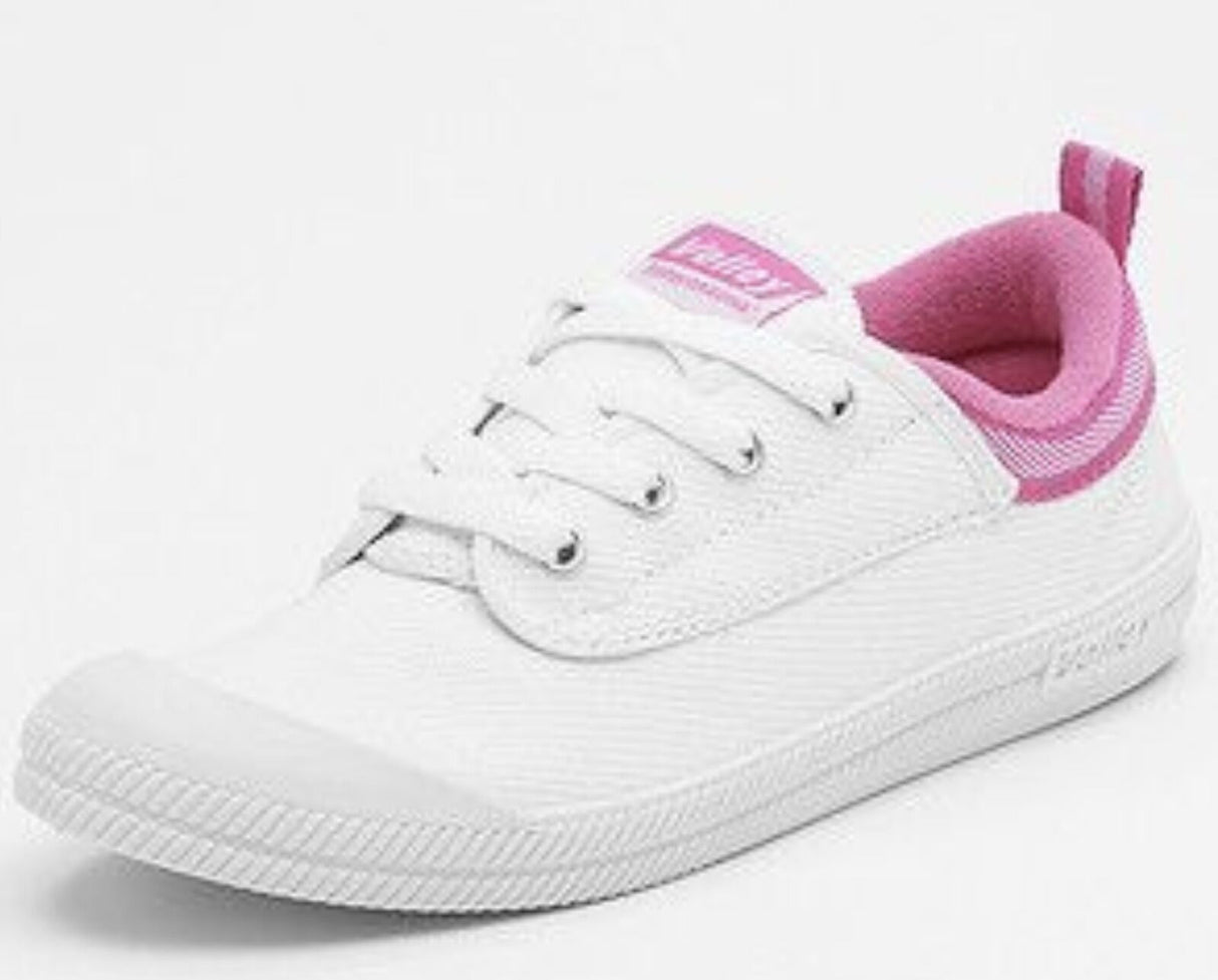Volley International Mens Sneakers - White/Pink (Lace Up Casual Shoes)