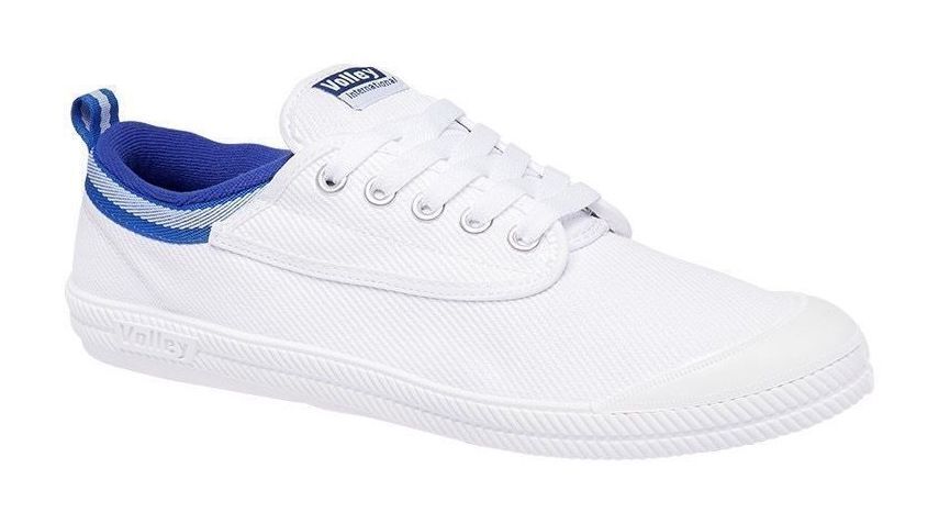 Volley International Mens Sneakers - White/Blue (Lace Up Casual Shoes)