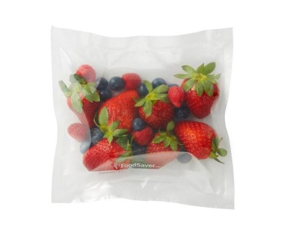 48x FoodSaver Pre-Cut Vacuum Sealer Reusable Food Storage Bags - Clear (20x28cm)