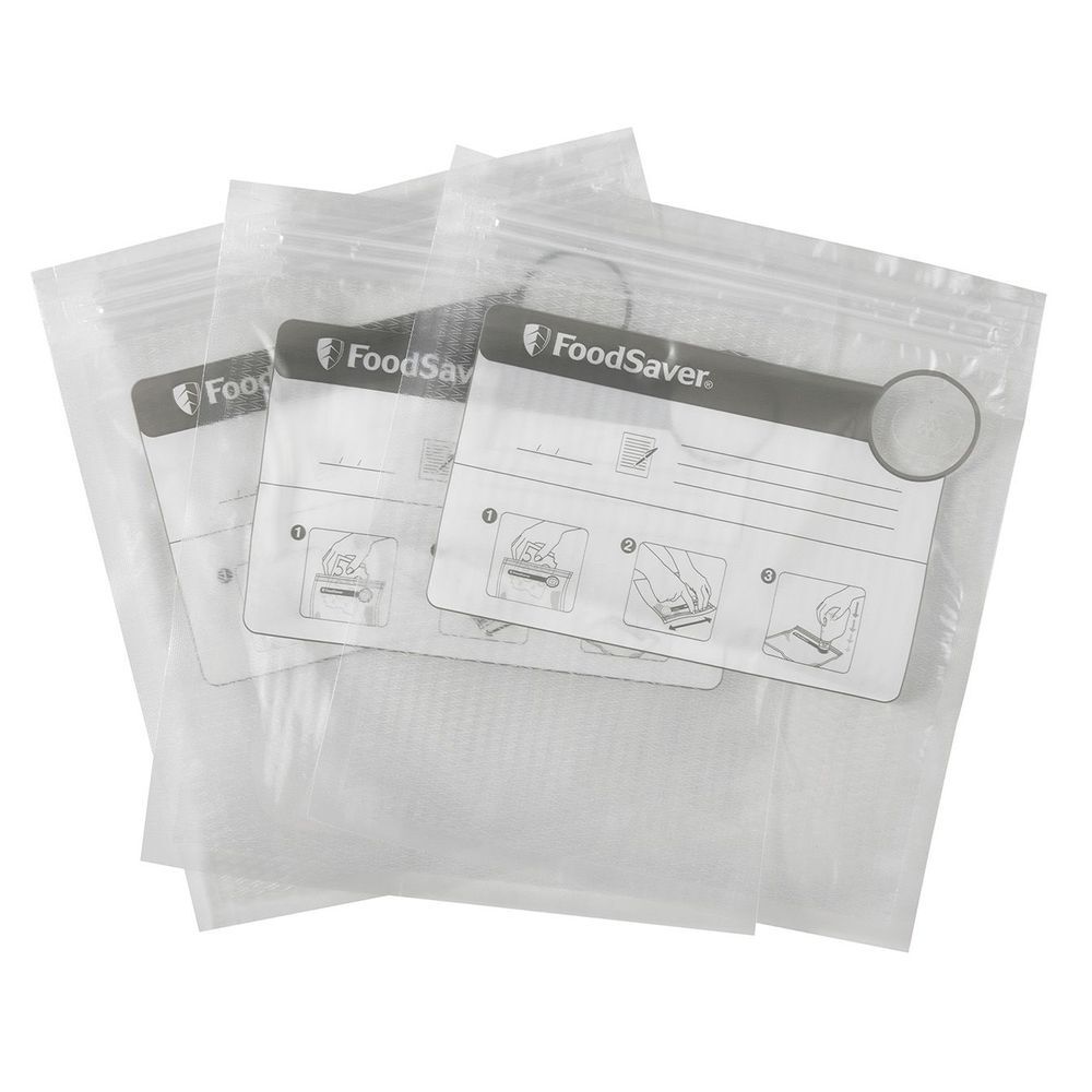 FoodSaver Zipper Zip Lock Sandwich Bags - Vacuum Food Storage (35x950ml)
