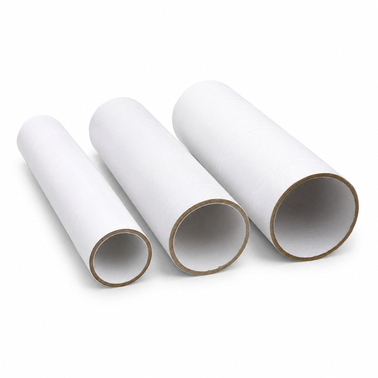 3x 15cm White Strong Cardboard Paper Tubes - Arts, Crafts & DIY (30/40/50mm Diameters)