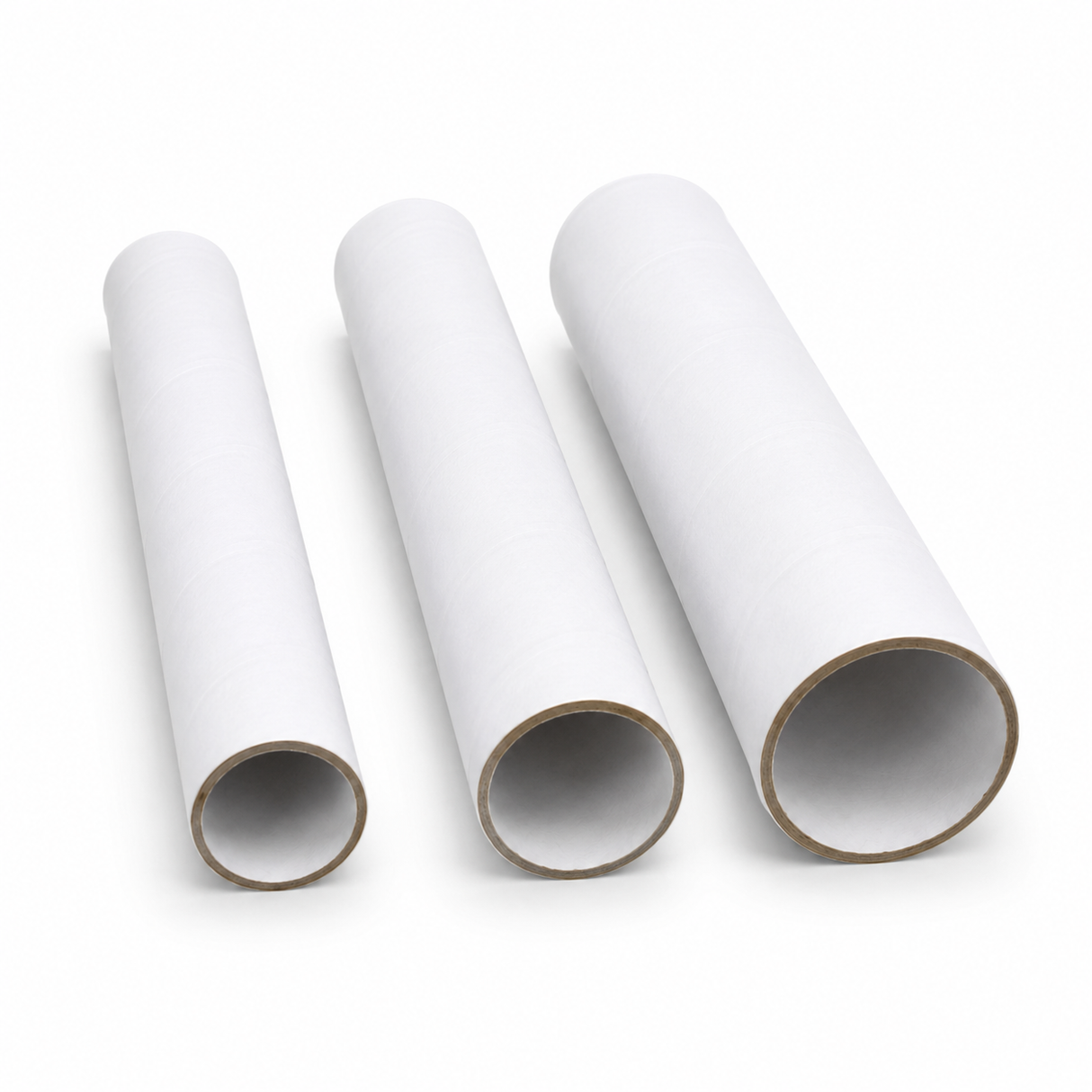 3x 25cm White Strong Cardboard Paper Tubes - Arts, Crafts & DIY (30/40/50mm Diameters)