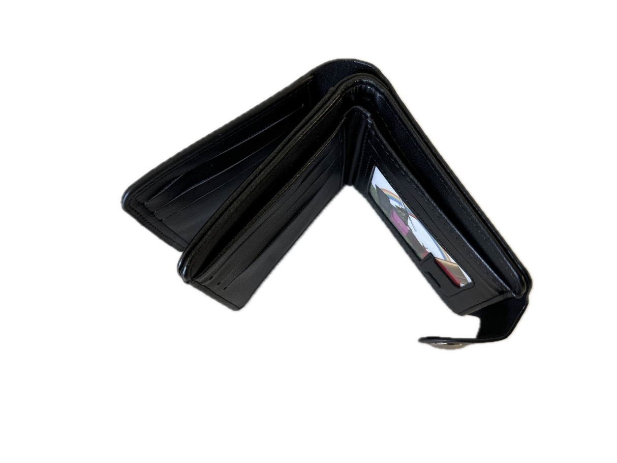 Australia Souvenir Kangaroo Wallet - Black (Premium Faux Leather)