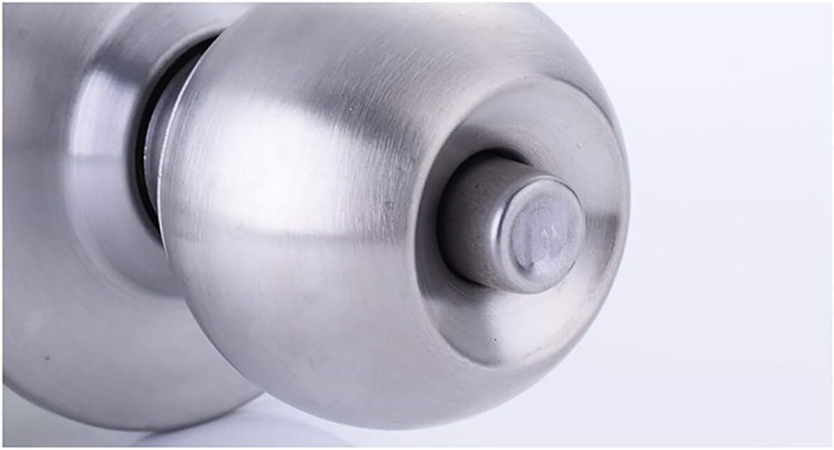 Entrance Door Handles Set Passage Entry Door Lock Knobs Privacy Locks + 3 Keys - Silver