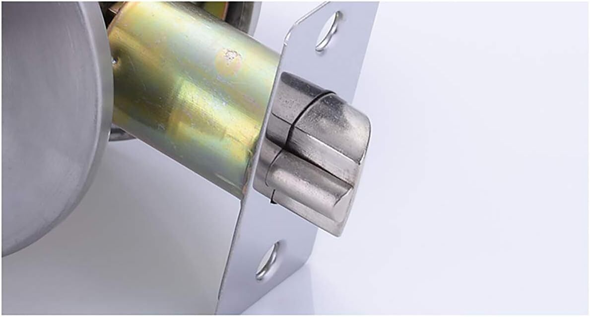 Entrance Door Handles Set Passage Entry Door Lock Knobs Privacy Locks + 3 Keys - Silver