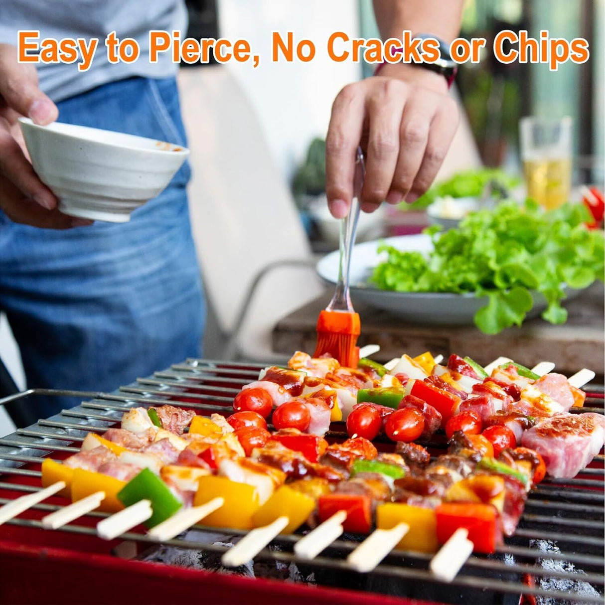 3600pcs 12cm Disposable Short Bamboo Skewers - Eco Friendly (Bulk)