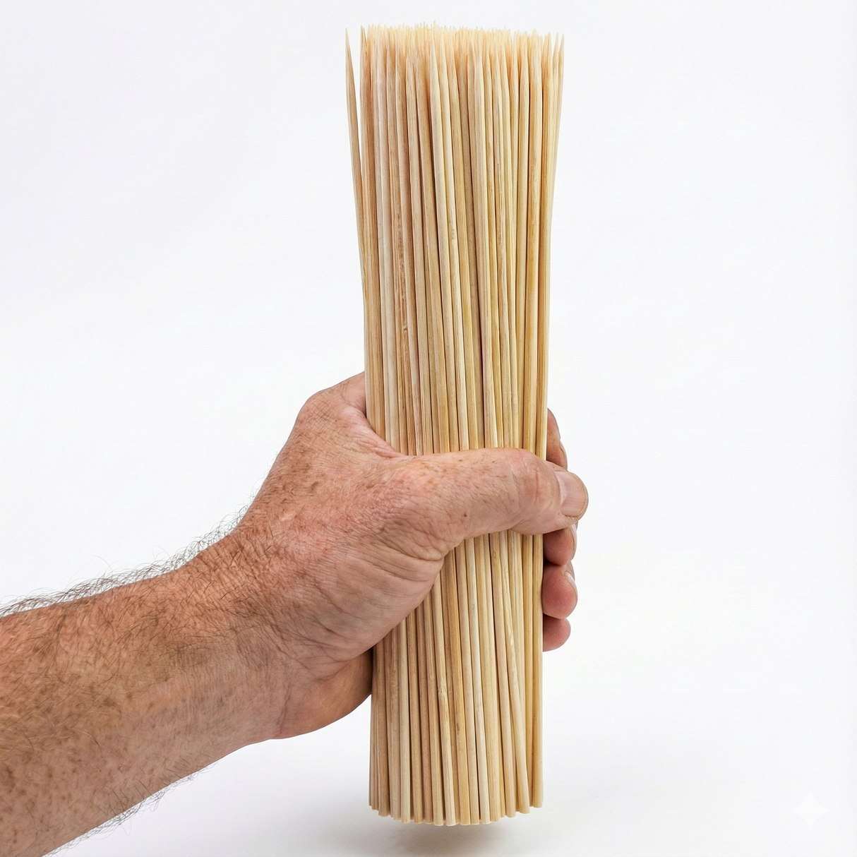 5400x 20cm Round Wooden Bamboo Skewers - Disposable BBQ/Kebab/Satay Meat Sticks (Bulk Pack)