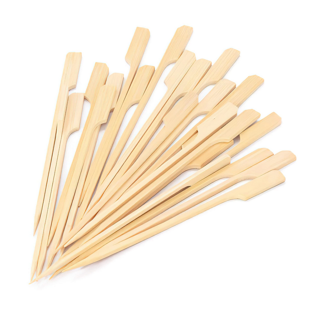 1800x 25cm Bamboo Wooden Flat Paddle Skewers - Disposable BBQ/Fruit/Kebab/Cocktail Sticks (Bulk)