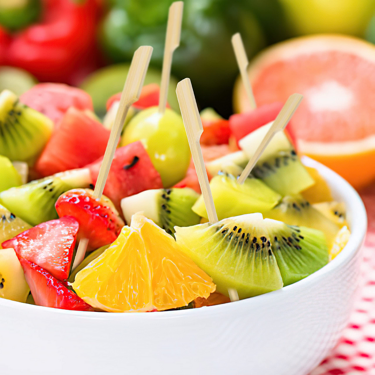 1800x 25cm Bamboo Wooden Flat Paddle Skewers - Disposable BBQ/Fruit/Kebab/Cocktail Sticks (Bulk)