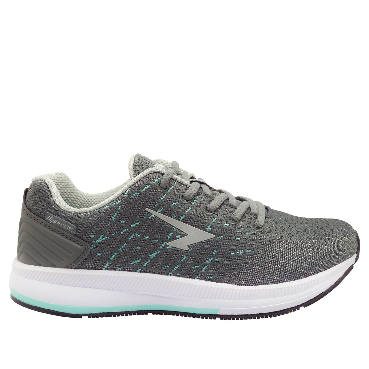 Sfida Weave Womens Knit Runners - Grey/Aqua (US 6)