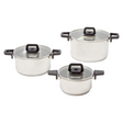 Westinghouse 3 Piece Stainless Steel Nested Stackable Pot & Pan Set WH3P04SS
