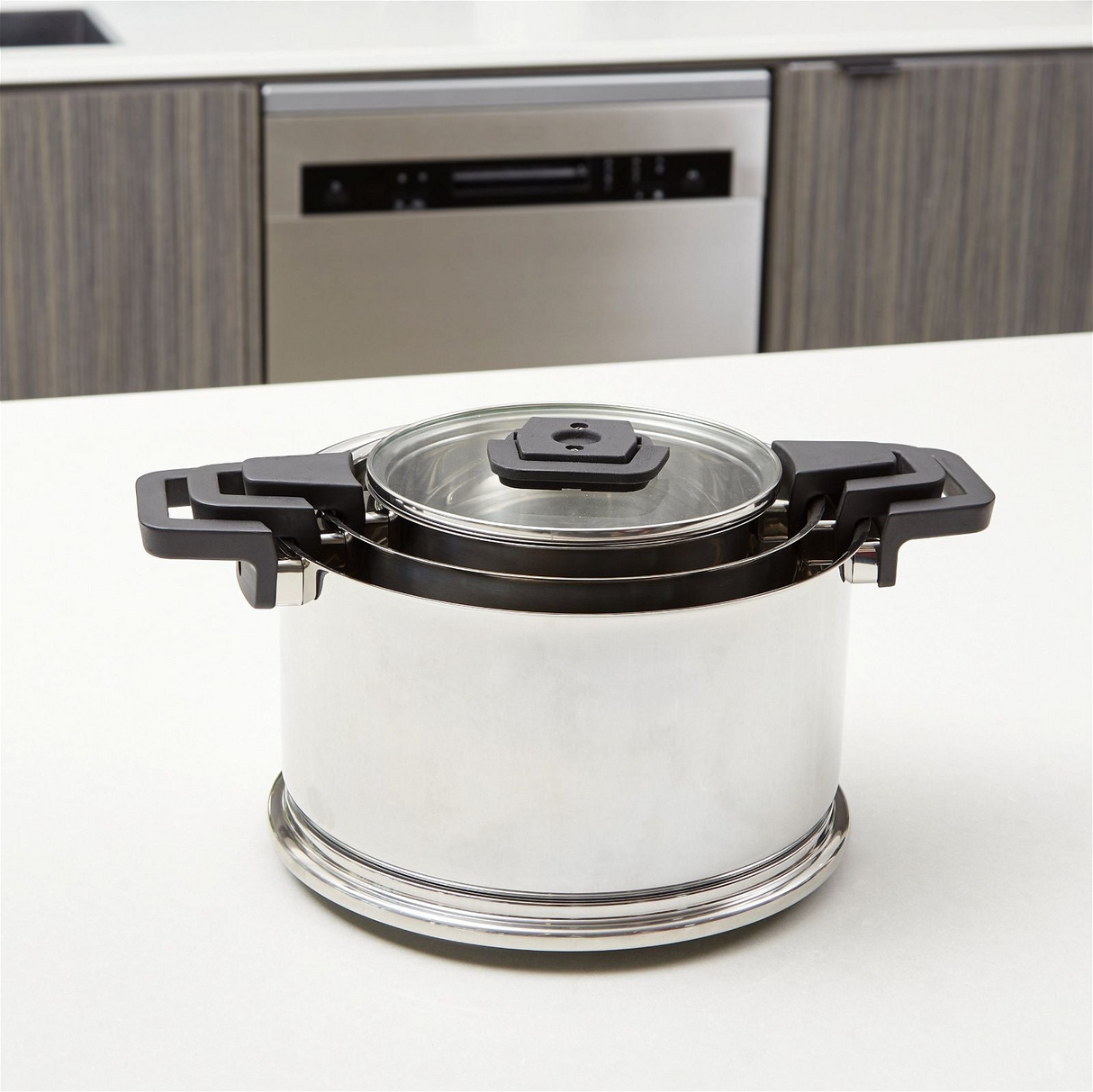 Westinghouse 3 Piece Stainless Steel Nested Stackable Pot & Pan Set WH3P04SS