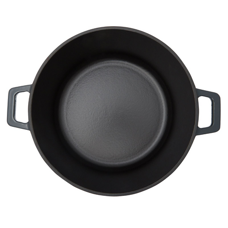 Westinghouse 5L 25cm Round Cast Iron Pot Casserole in Ombre Grey