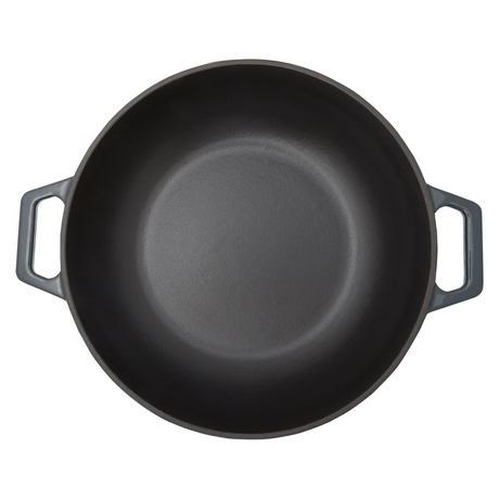 Westinghouse 4L 30cm Oval Cast Iron Pot Casserole in Shallow Grey