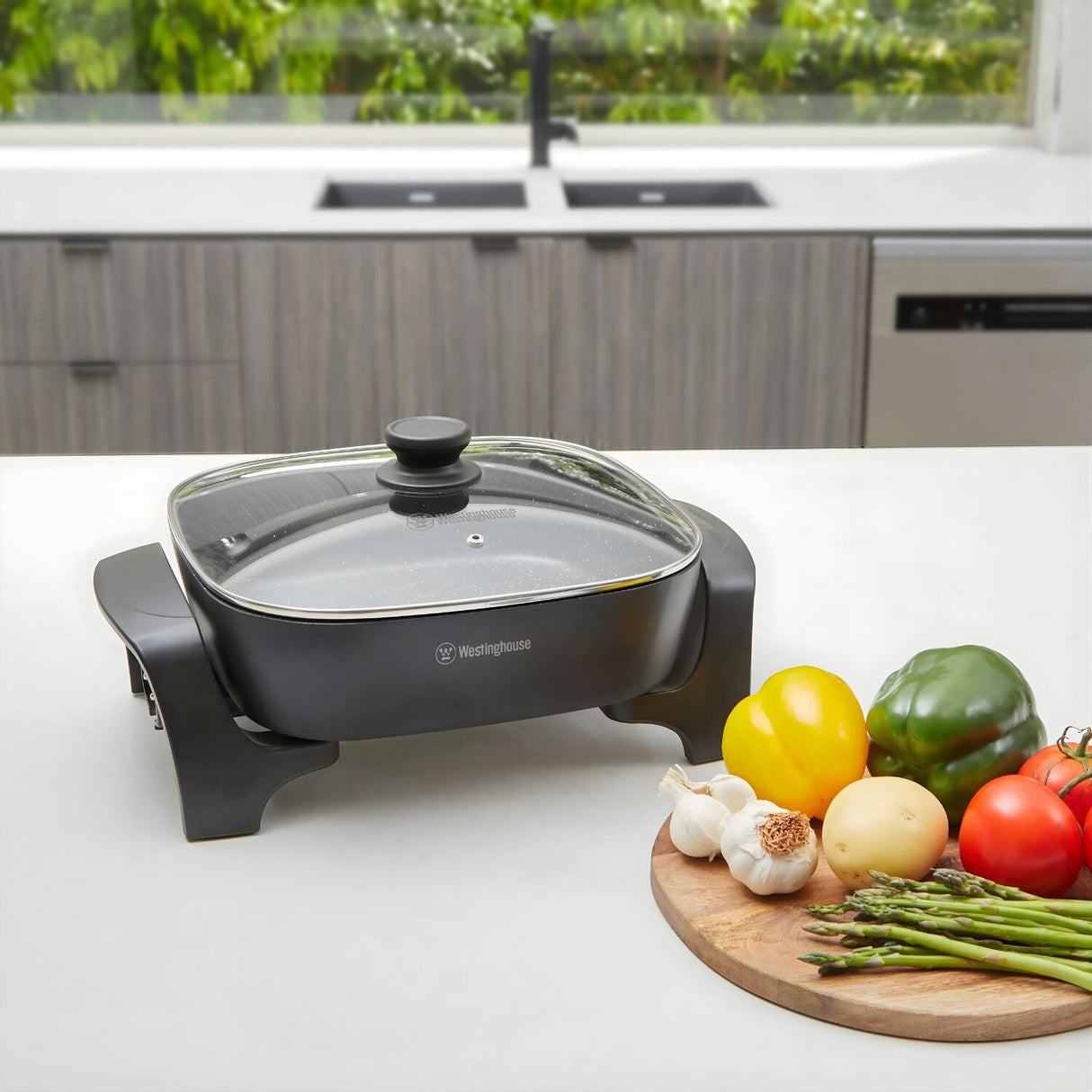 Westinghouse 2000W Square Non-Stick Frying Pan Set (WHEF02K)