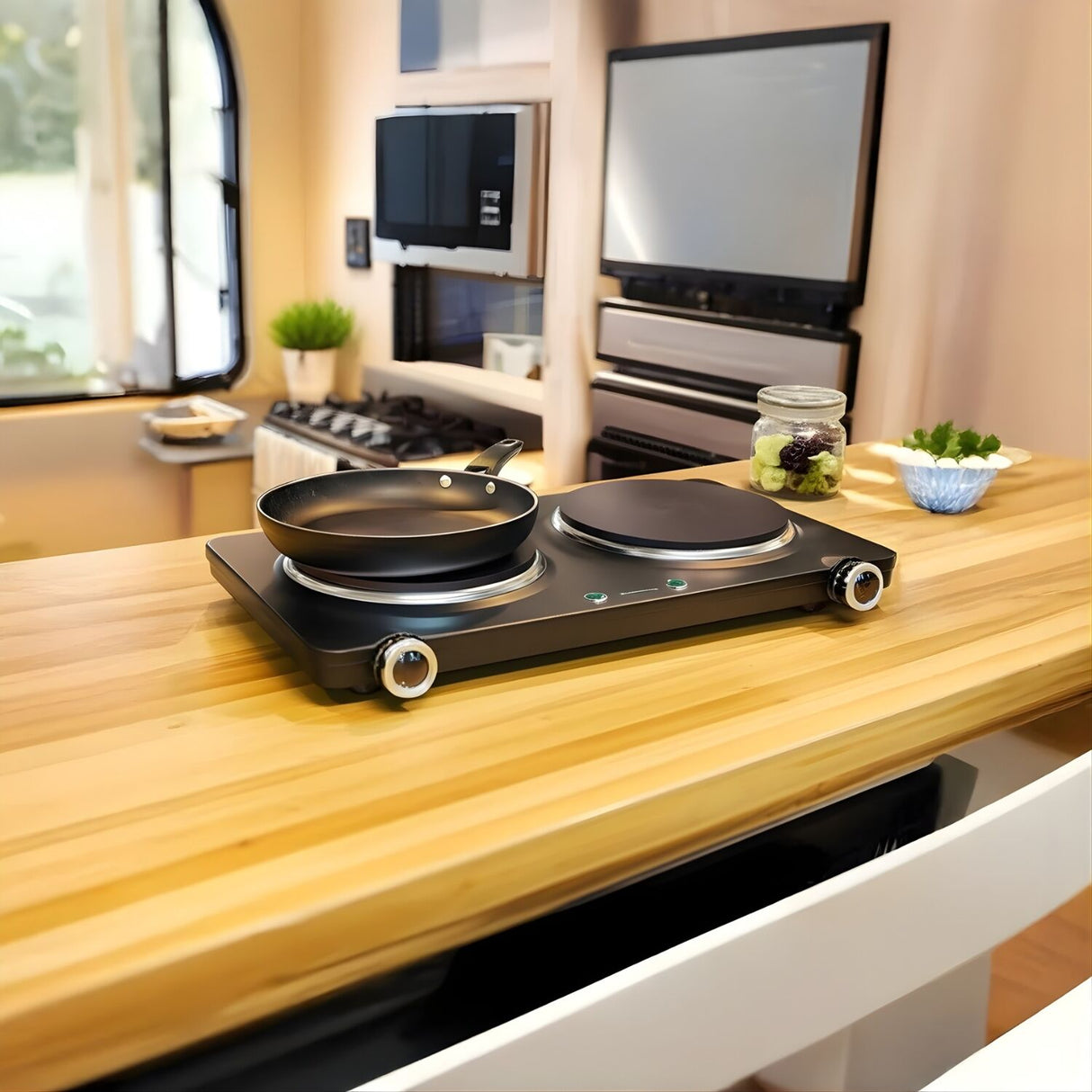Westinghouse Dual Electric Cast Iron Hot Plate - WHEHP02K