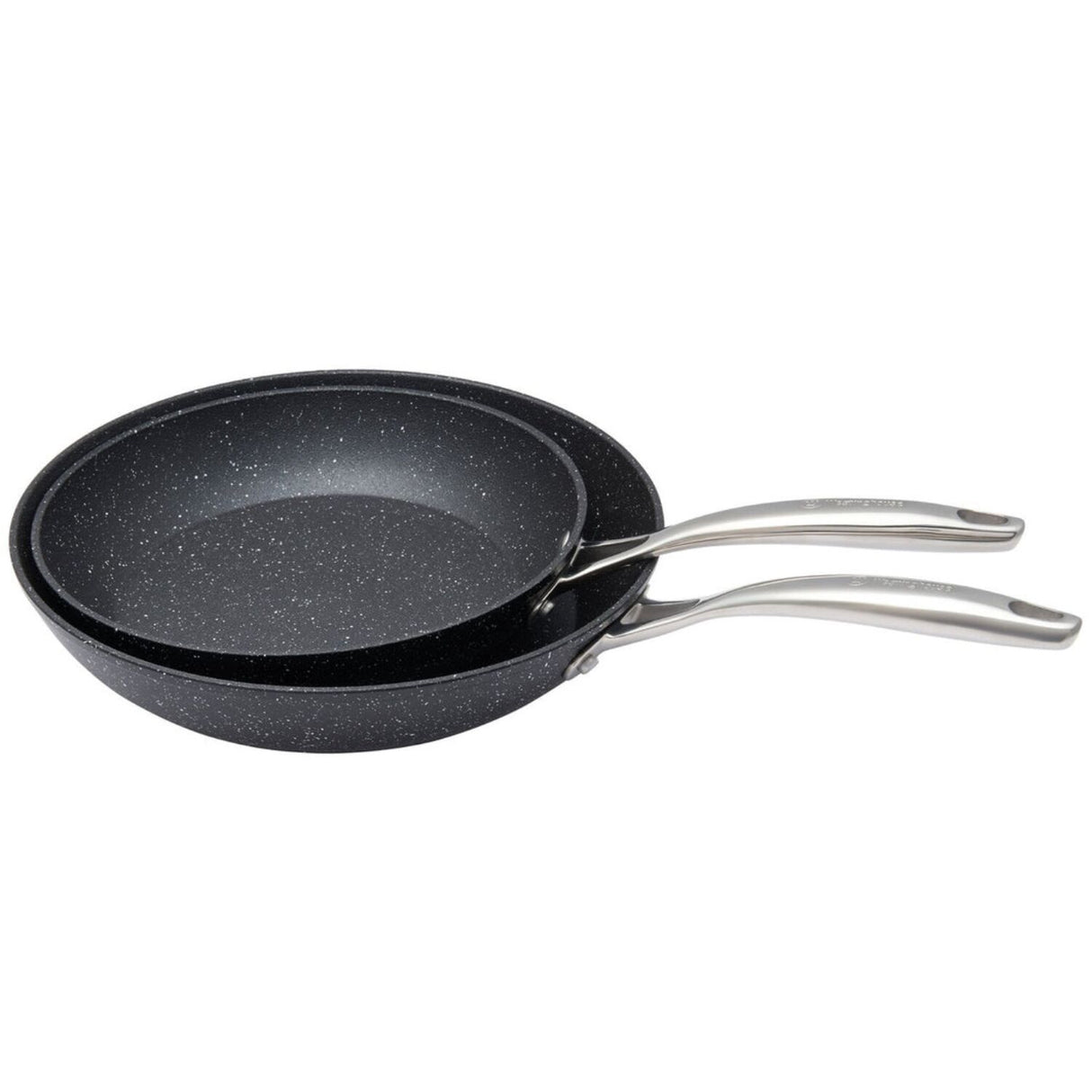 2pc Westinghouse 24cm/28cm Frypan Set Multi-Layer Non-Stick Home Cooking Black
