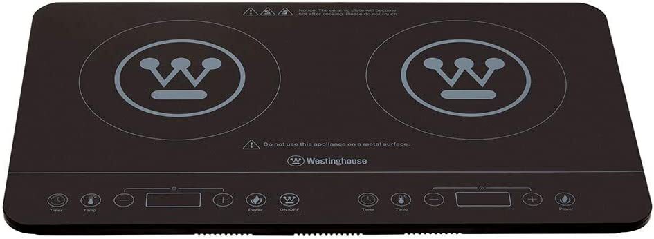 Westinghouse 2400W Twin Induction Touchscreen Cooktop / Hot plate - Black - WHIC02K