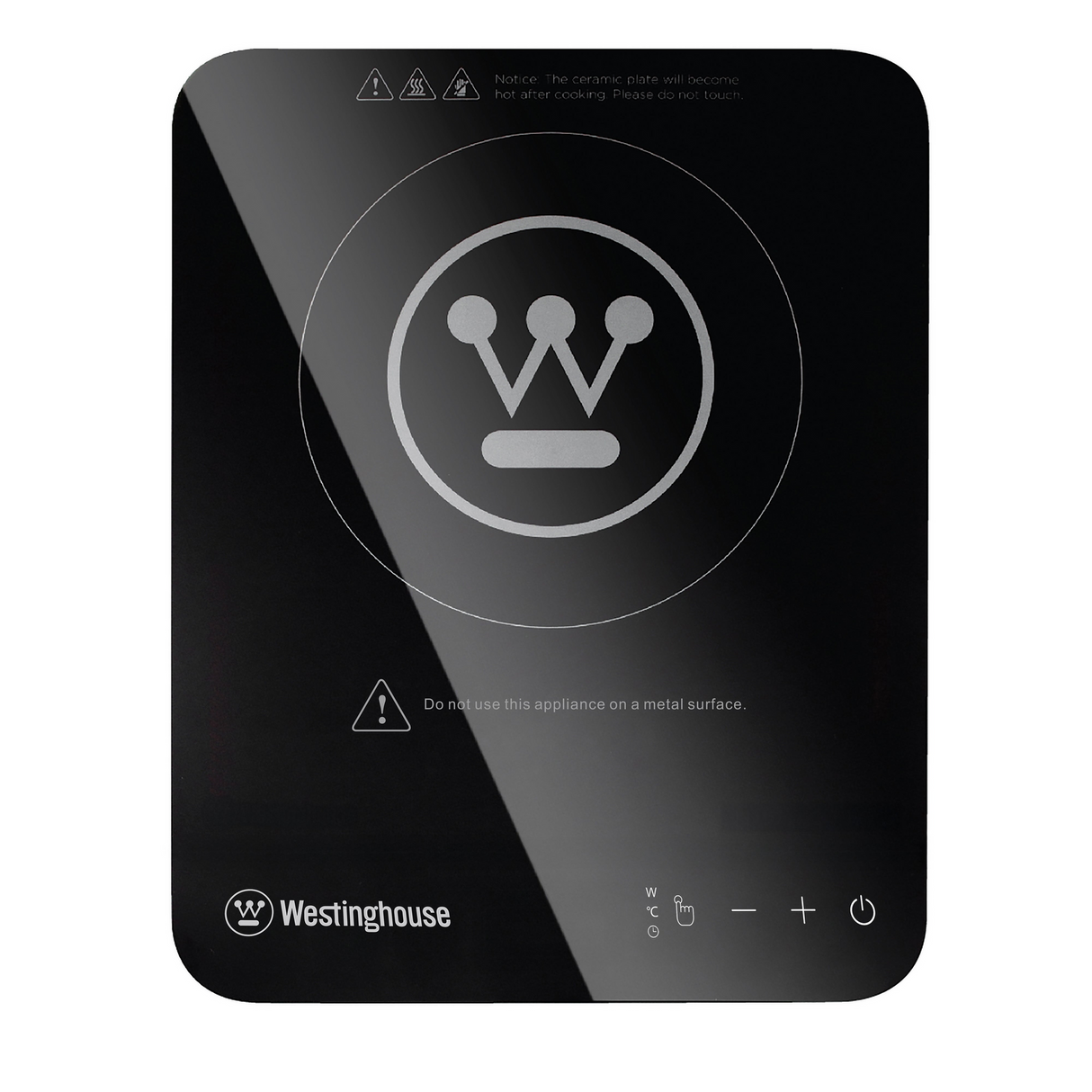 Westinghouse Tablet Style Induction Electric Cooktop 2000W Super Slim Single - Black (WHIC03K)