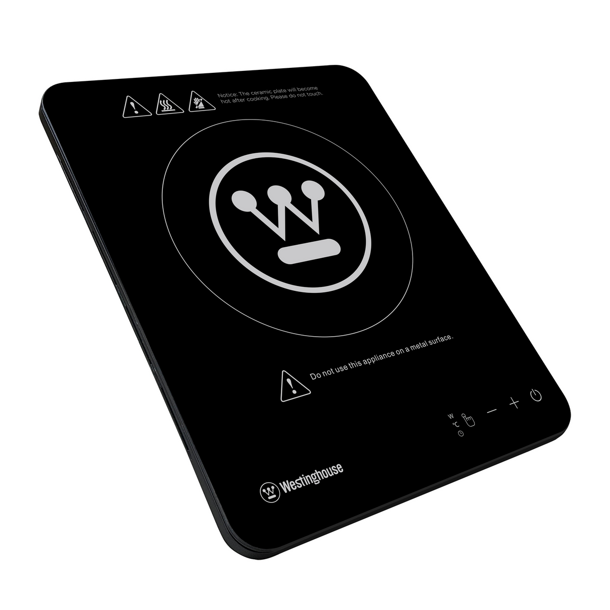 Westinghouse Tablet Style Induction Electric Cooktop 2000W Super Slim Single - Black (WHIC03K)