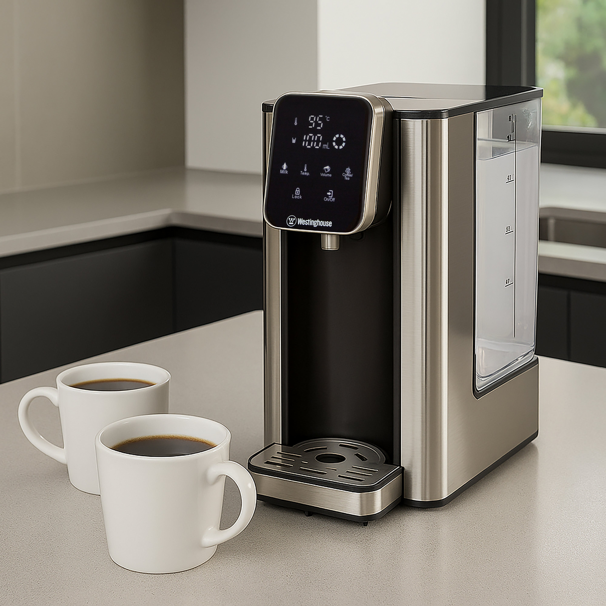 Westinghouse Instant Hot Water Dispenser 2.7L Removable Jug Stainless Steel