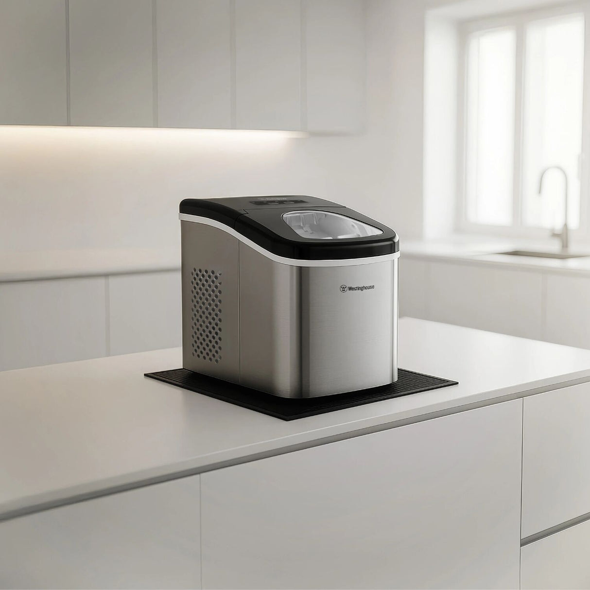 Westinghouse Ice Maker 12kg 1.3L Portable Stainless Steel Countertop Machine (WHIM01SS)