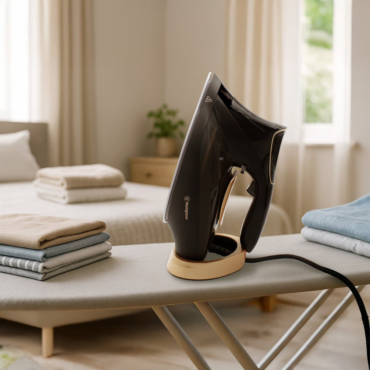 Westinghouse Premium Steam Iron 2200W 300ml in Black & Gold - WHIR10KG