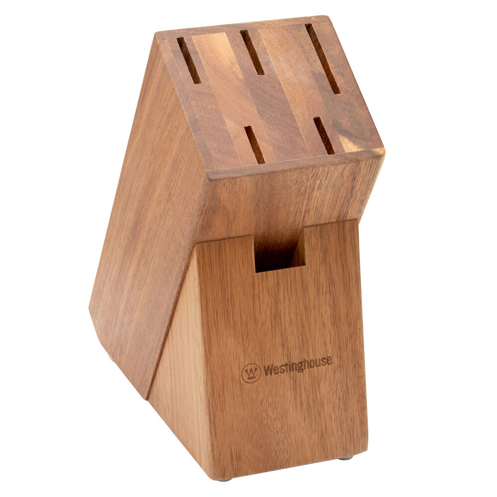 7-Piece Westinghouse Stainless Steel & Acacia Knife Block Set