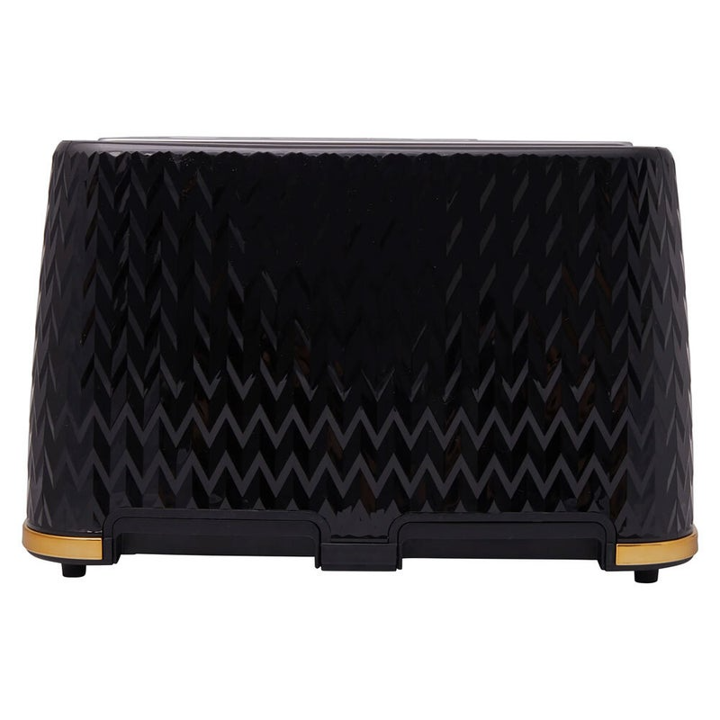 Westinghouse 1.7L Kettle & 4 Slice Toaster Pack Black/Gold Zig Zag Pattern - WHKTPK13KG