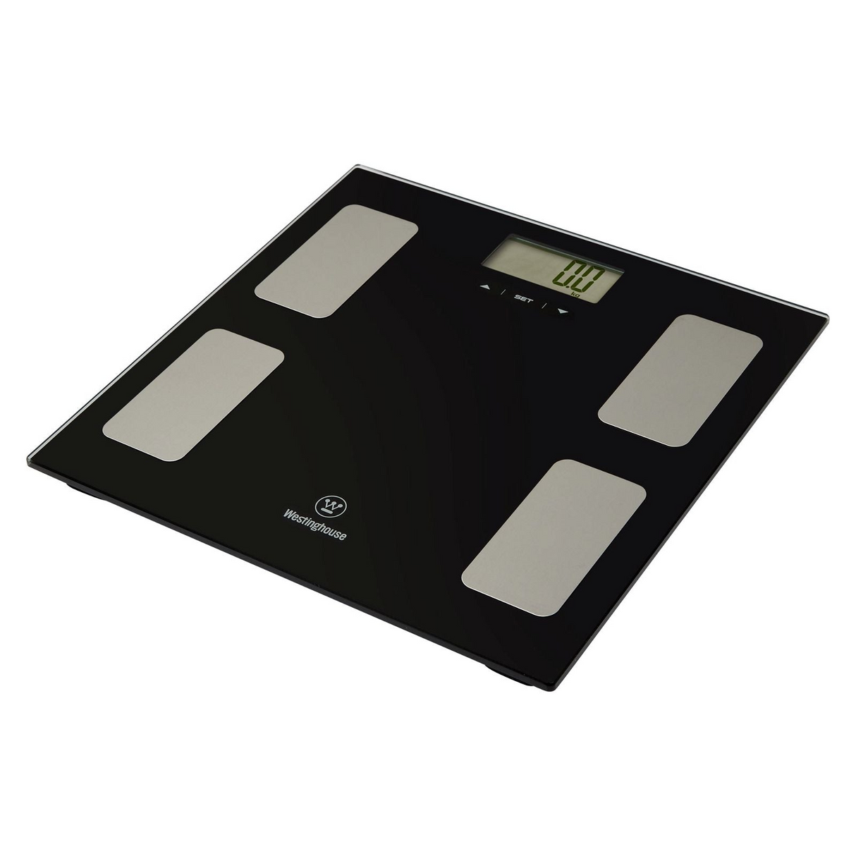 Westinghouse 150kg Bathroom Scales Bath Personal Tempered Glass Digital in Black - WHPS02K