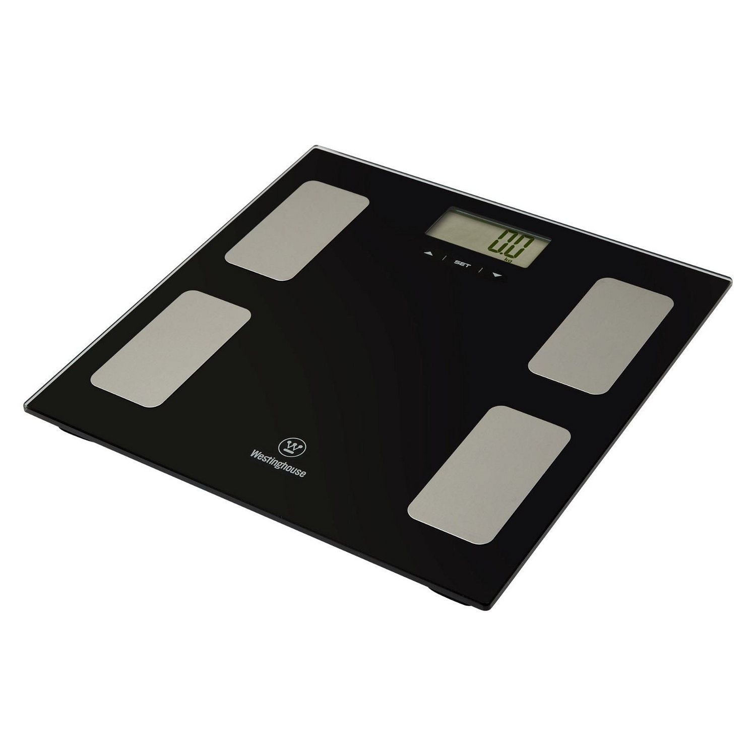Westinghouse 150kg Bathroom Scales Bath Personal Tempered Glass Digital in Black - WHPS02K