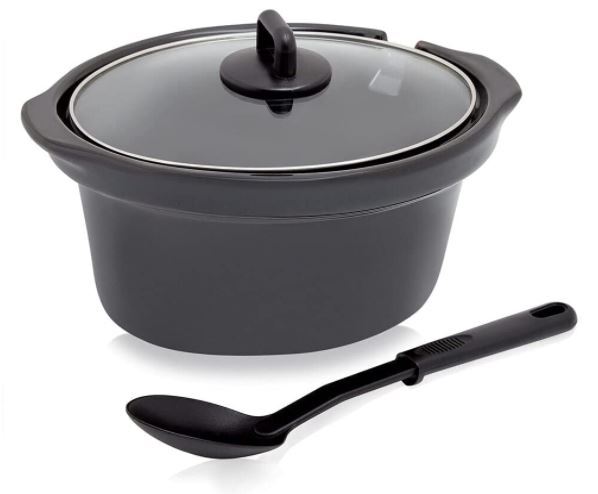 Westinghouse 3-Pot 2.5L Slow Cooker Stainless Steel Pot Cookware w/Lid/Spoon - Black - WHSC07KS
