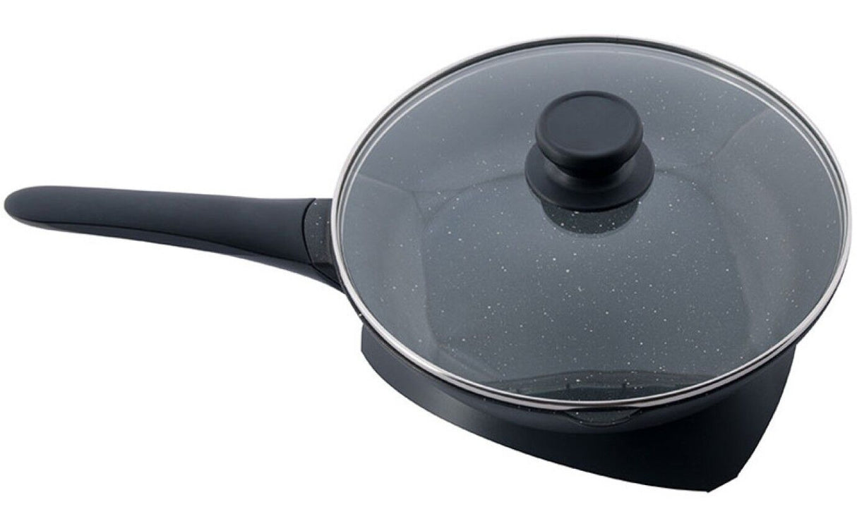 Westinghouse Electric Non-Stick Skillet Pan 26cm Black w Pouring Spout - WHSK01K