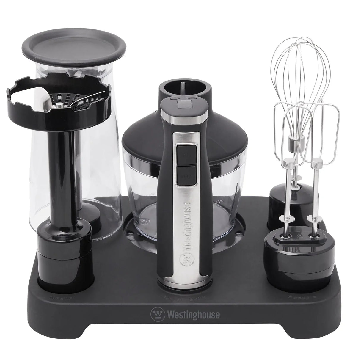 Westinghouse Multi Function 350W Stick Mixer Set w/ Lock In Stand WHSM06SS