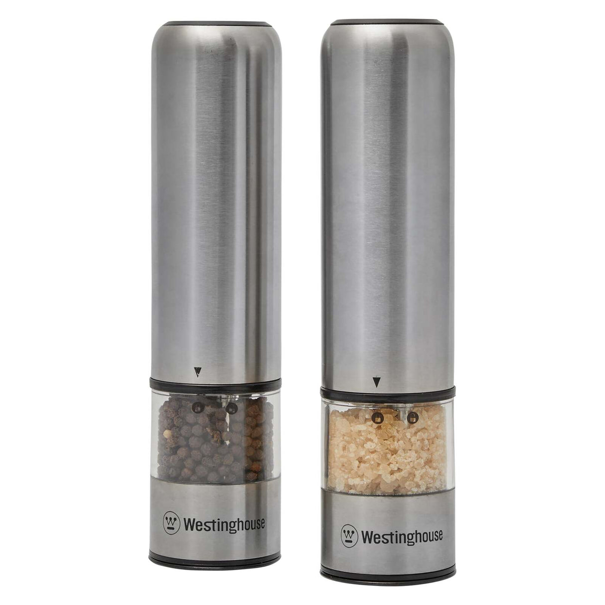 Westinghouse Electric Salt & Pepper Mill w/ LED Light - Stainless Steel - WHSPMSET06