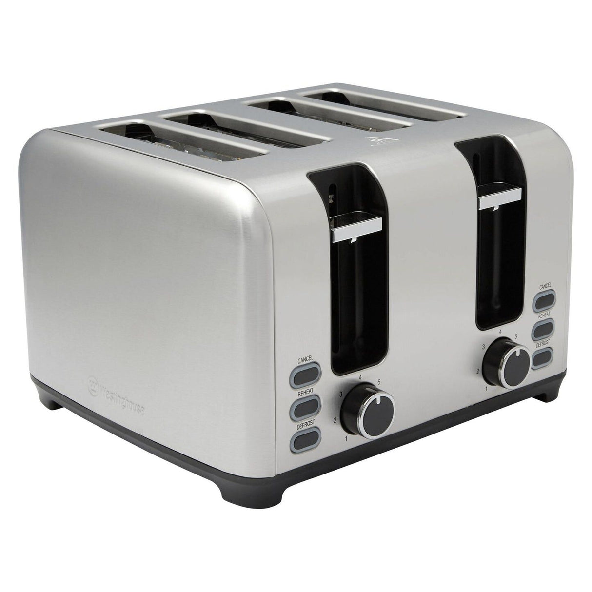 Westinghouse Electric Kitchen Benchtop Bread Toaster Stainless Steel 4 Slice - WHTS4S08SS