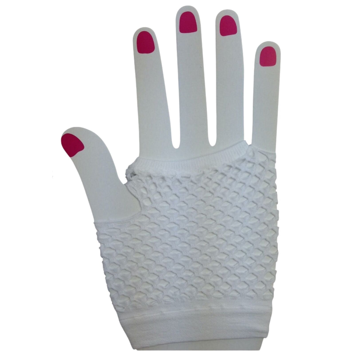 2Pcs Set Golden Blonde Bullet Wig + Fishnet Gloves 70s 80s Womens Costume Party - White - One-Size