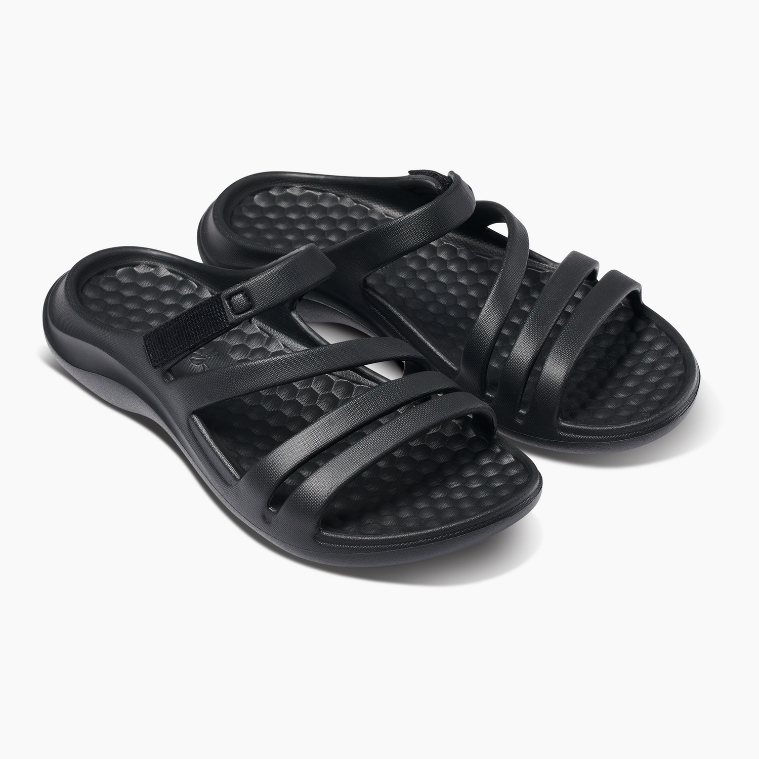 Joybees Womens Lakeshore Swiftwater Sandals Flip Flops Thongs in Solid Black/Black