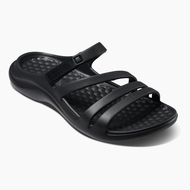 Joybees Womens Lakeshore Swiftwater Sandals Flip Flops Thongs in Solid Black/Black - Womens US 11