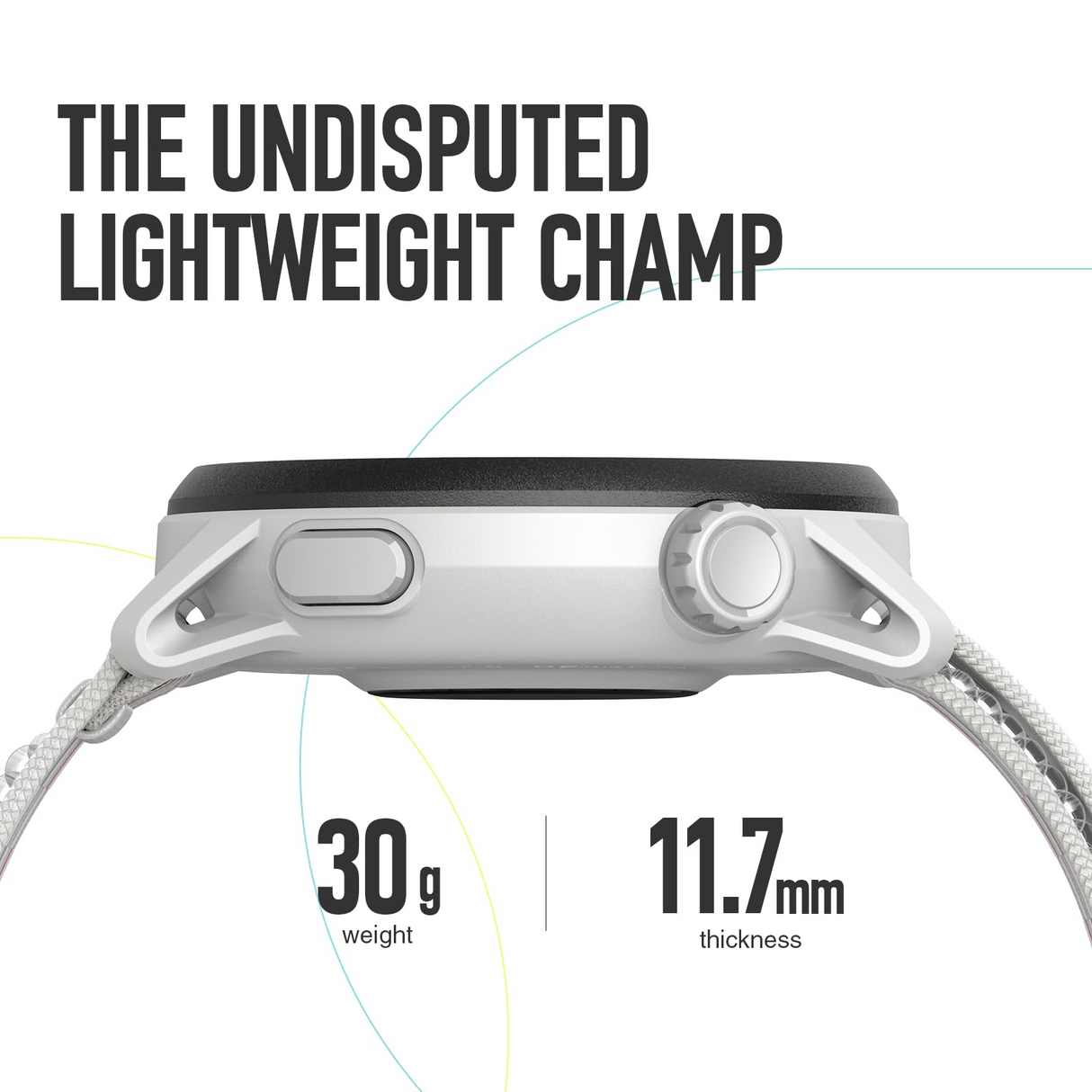 Coros Pace 3 GPS Sport Watch in Chalk with Silicone Band