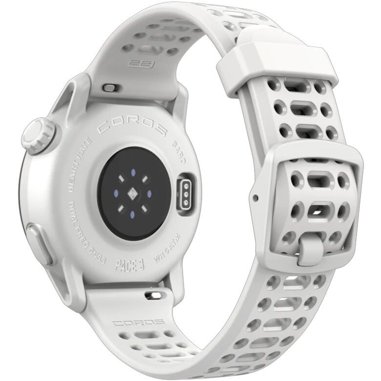 Coros Pace 3 GPS Sport Watch in White with Silicone Band