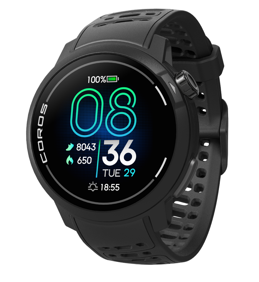 Coros Pace Pro GPS Sport Watch w/ Silicone Band in Black