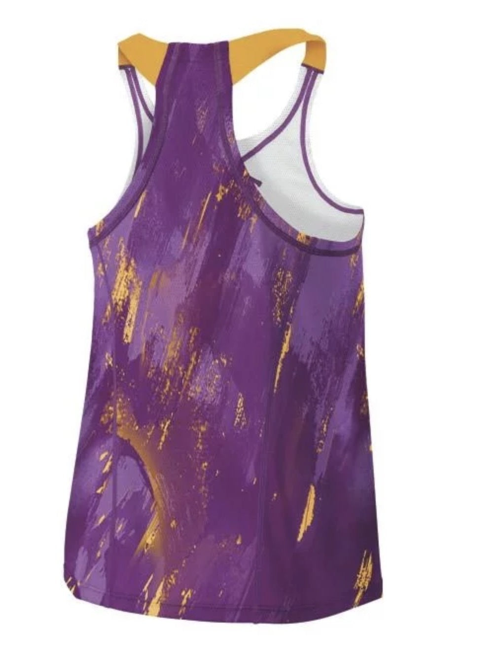 Wilson Girls SP Painted Print Mesh BF Tank Top Tennis Sports Kids - Dark Plumberry