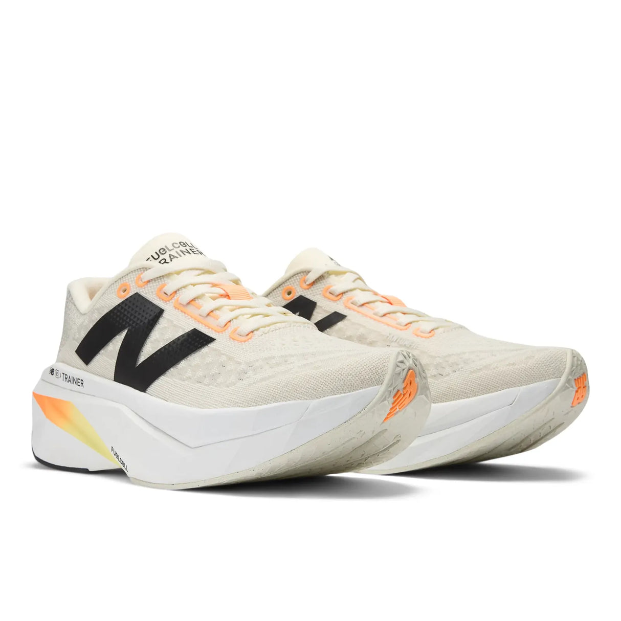 New Balance Womens FuelCell SuperComp Trainers V3 Running Shoes in Angora/Hot Mango