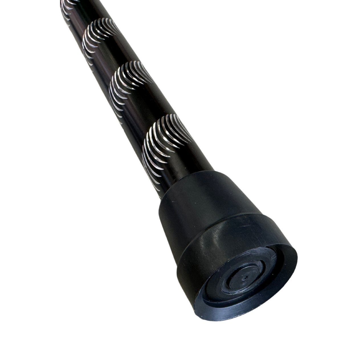 90cm Extra Sturdy Aluminium Walking Stick Pole w Ergonomic Handle - Black/Silver