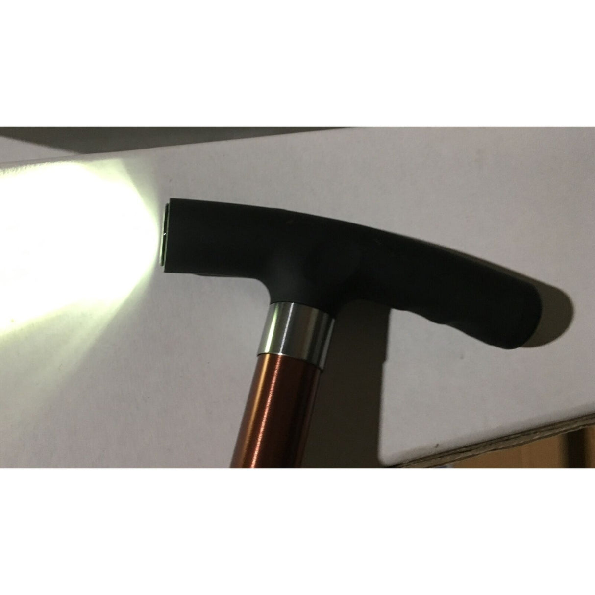 Walking Stick Cane Folding With Light LED Strap Handle Metal Adjustable - 4 Legs