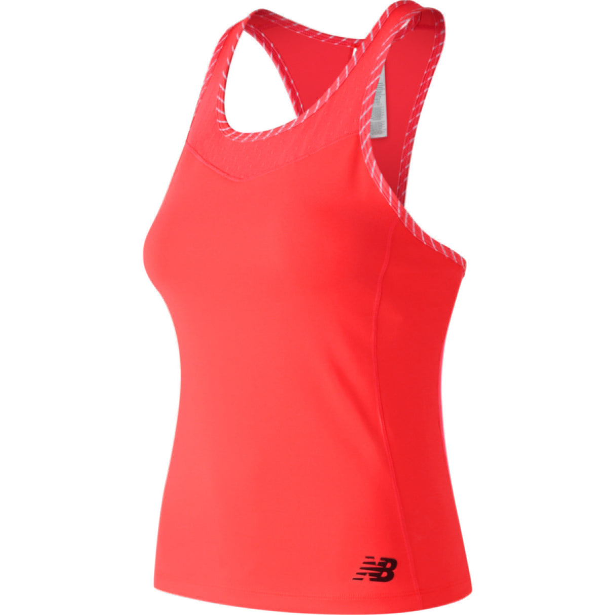 New Balance Womens Tournament Racerback Fitted Tennis Tank Top - Coral (Sport)